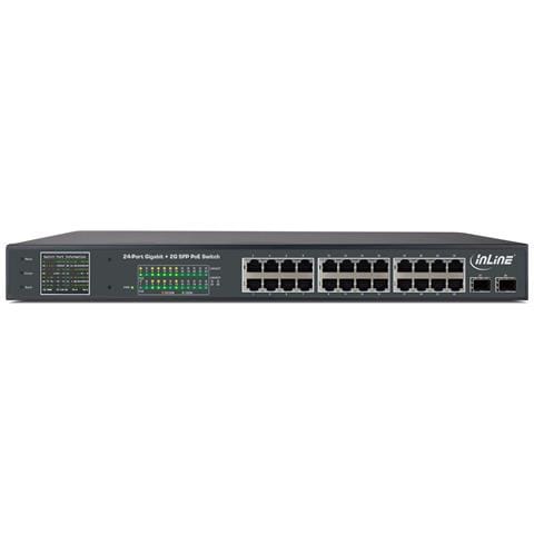 PoE+ Gigabit Network Switch 24 porte, 1Gb /s, 2xSFP, 19"1U (incl. staffe) - Foto 6