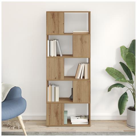 Scaffale Rovere Artigianale Truciolare 60 x 24 x 155 cm Scaffale - Foto 2