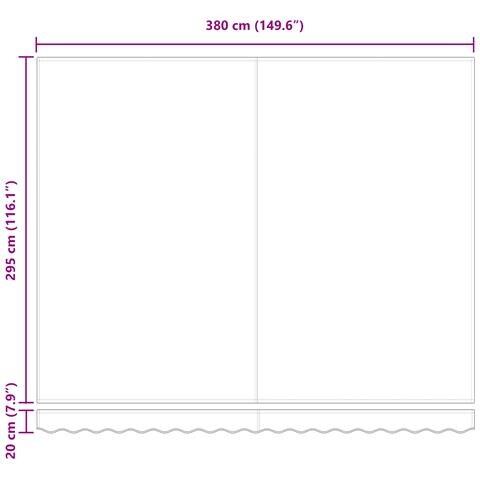 Tessuto per Sostituzione Tenda per telaio 4x3 m Verde e Bianco - Foto 8