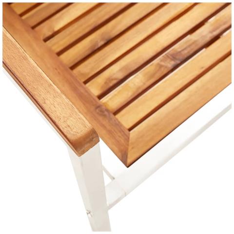 Sedie da Giardino con Cuscini 4 pz in Legno Massello di Acacia - Foto 9