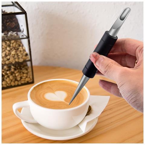 Set Di Penne Per Latte Art In Ebano: Strumento Professionale Per Decorare Il Caffè - Foto 2