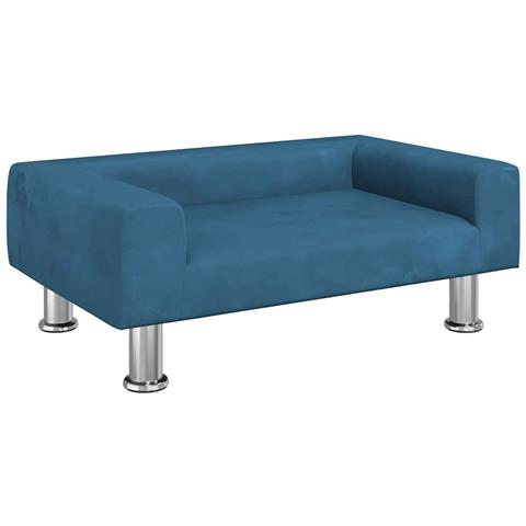 Lettino per Cani Blu 70x45x26,5 cm in Velluto - Foto 1