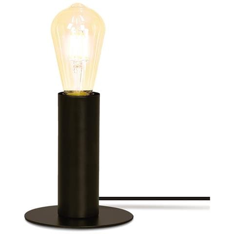 Lampada Da Scrivania In Metallo E27 Nera Con Spina E Interruttore, Max. 40 W Senza Lampadina - Foto 1