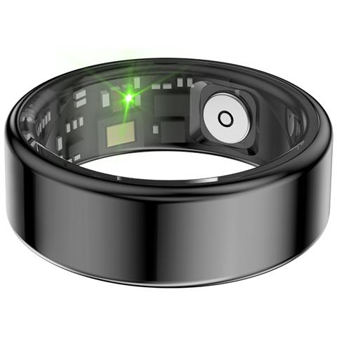 Anello Intelligente: Monitoraggio Sonno, Frequenza Cardiaca, Spo2, Ip68, 30 Giorni Standby Black 10 - Foto 2