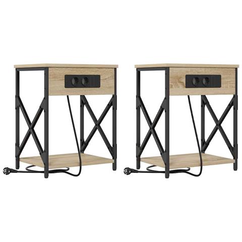 Armadio da Notte 2 pcs rovere sonoma 41 x 31 x 51 cm - Foto 1