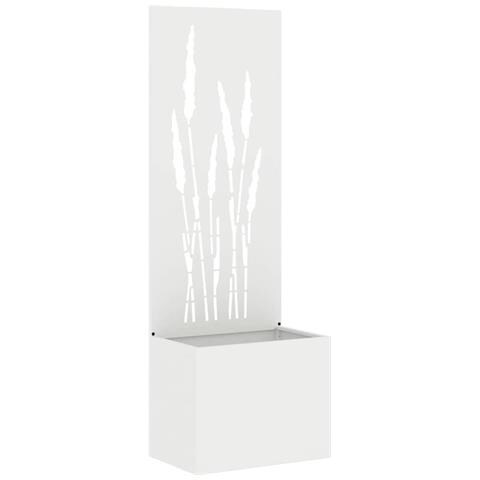 Vaso da Giardino con Pannello Decorativo Bianco 50 x 140 cm - Foto 1