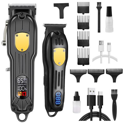 Set Tagliacapelli Elettrico Professionale - Kit Ricaricabile Usb Senza Fili - Foto 1