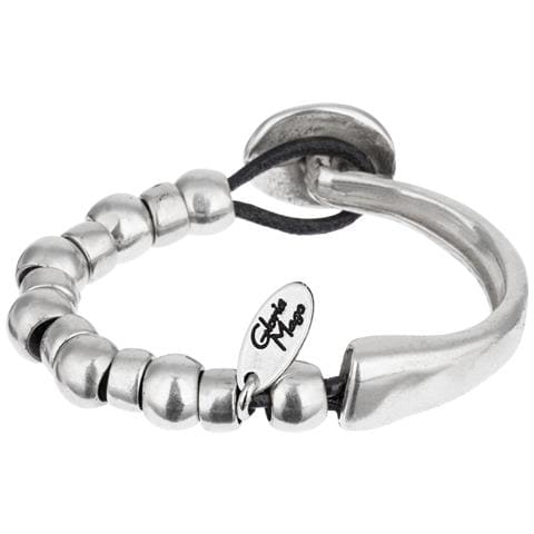 Bracciale In Argento ""unic"", Completamente Placcato Argento E Pelle - Foto 3