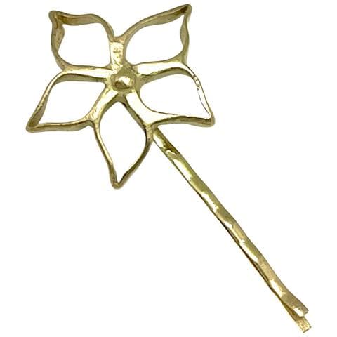 Forcina Per Capelli Blom Irregolare In Ottone Placcato Oro - Foto 1