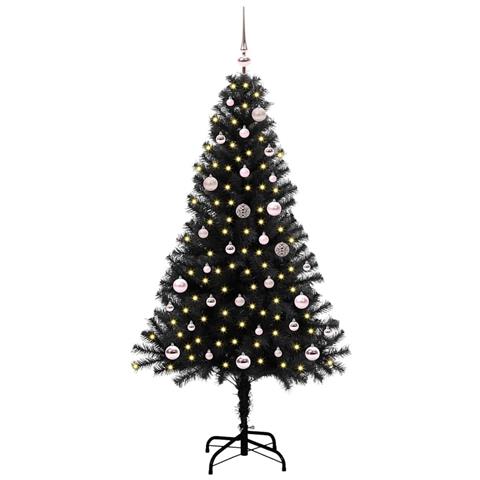 Albero di Natale con 150 LED con supporto Nero 150 cm PVC - Foto 2