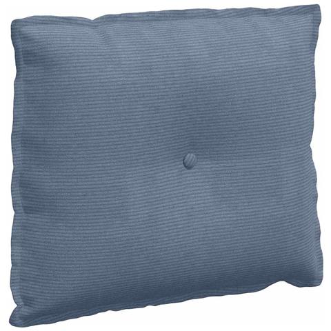 Cuscino per Schiena Blu 60 x 50 cm Tessuto in Cords - Foto 1