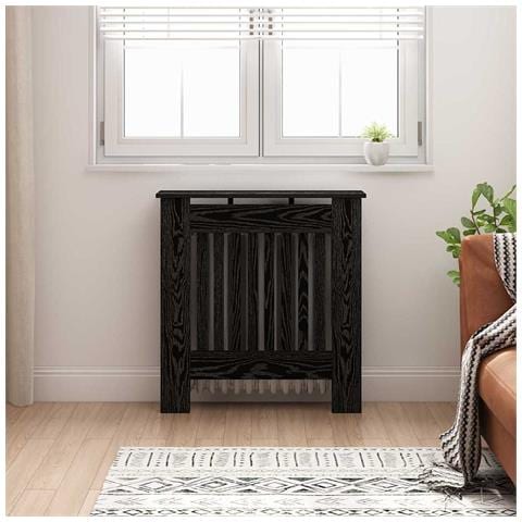 Copertura per radiatori Rovere Nero 78 x 19 x 81,5 cm - Foto 2