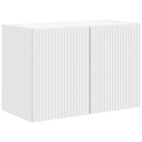 Mobile TV da parete Bianco 59,5 x 31 x 40 cm Legno multistrato - Foto 1