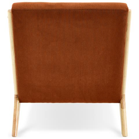 Poltrona Vintage Scandinava Marie In Velluto A Coste Color Terracotta - Foto 2