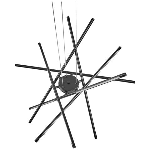 Lampadario A Led Palun Con Dimmer Metallo Nero - Foto 2