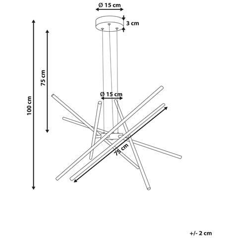 Lampadario A Led Palun Con Dimmer Metallo Nero - Foto 7