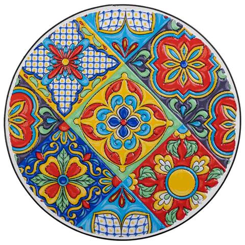 Set Di 3 Supporti In Mosaico Rosso E Metallo - Foto 8