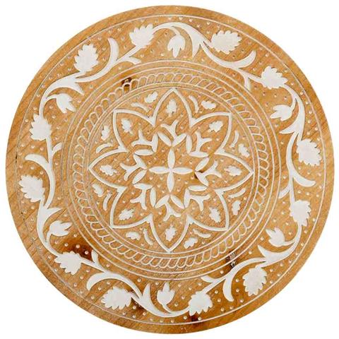 Pannello Legno Intagliato Marrone 40x0.6x40h Cm - Foto 2