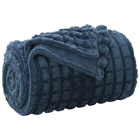 Coperta Blu navy 270 x 240 cm Panno - Foto 1