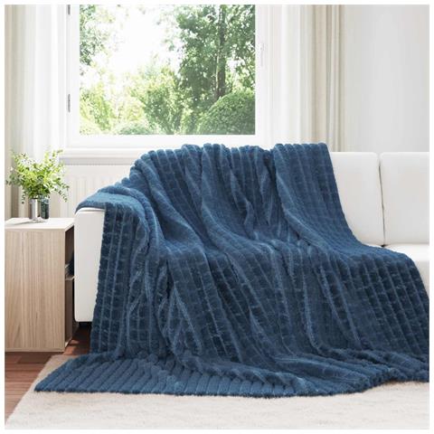 Coperta Blu navy 270 x 240 cm Panno - Foto 2