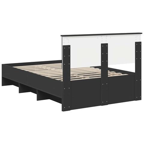 Struttura del letto Nero 120 x 123 cm Legno multistrato - Foto 9