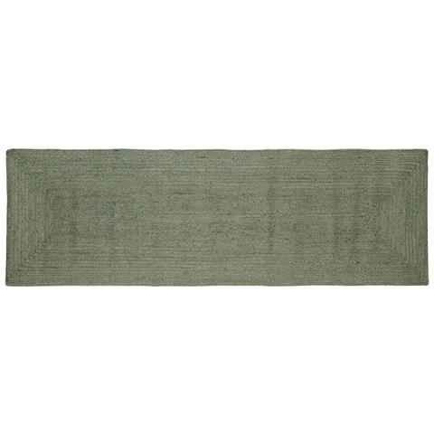 Tappeti per area Rettangolare Verde Oliva 80 x 200 cm Juta - Foto 1