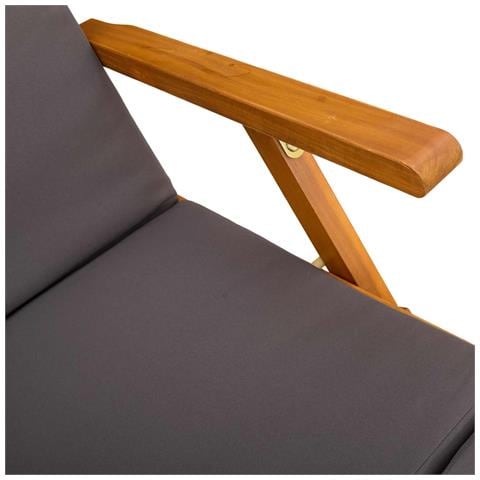 Lettino prendisole reclinabile e pieghevole 2 pcs Grigio - Foto 9