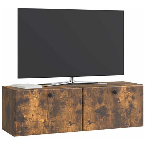 Mobile Porta TV da Muro 98 x 31 x 30 cm Rovere Fumo - Foto 2