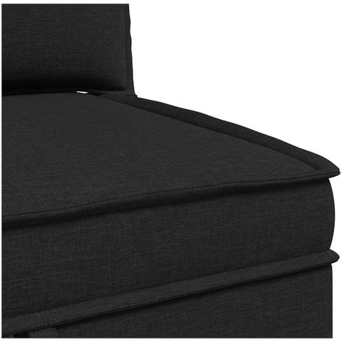 Set di divani modulari con spazio di archiviazione 4 pcs Nero - Foto 8