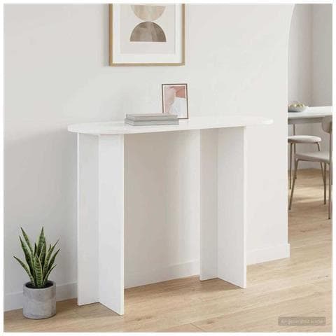 Tavolo consolle Bianco 100 x 39,5 x 75 cm Legno ingegnerizzato - Foto 2