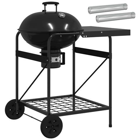 Griglia a carbone con tubi affumicatori 91 x 71 x 107 cm Nero - Foto 1