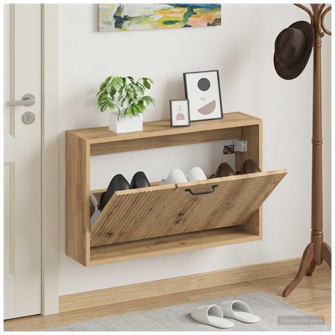 Mobiletto per Scarpe da Muro HAARLEM 71 x 17 x 43 cm - Foto 2