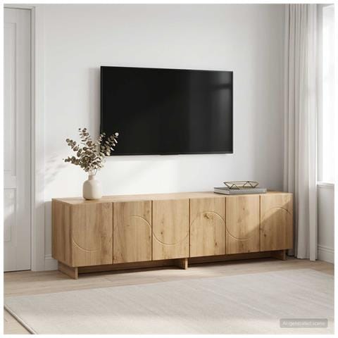 Supporto TV 140 x 34.5 x 40 cm Rovere Artigianale - Foto 2