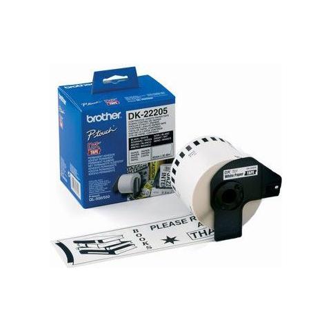 Nastro per Etichettatrice DK22205 Nero su Bianco Compacitbile con QL1050, QL1060N, QL500, QL500A, QL550, QL560, QL560VP, QL570, QL580N, QL650TD, QL700, QL710W, QL720NW - Foto 2