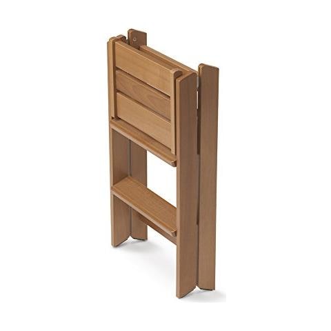 Sgabello A 3 Gragini Chiudibile, Modello Osimo, Legno, Cod. 70 Ciliegio, "arit Il Cuore Del Legno" - Foto 2