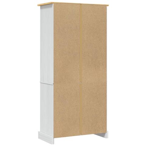 Credenza in Legno di Pino Messicano Corona Bianco 80x40x170 cm - Foto 2