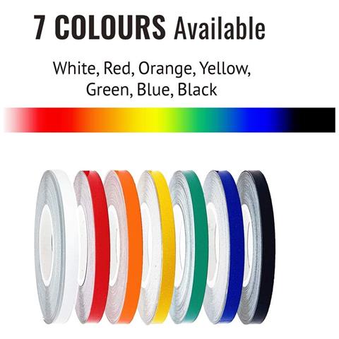 Wheel Trim Strisce Adesive Rifrangenti Con Applicatore Per Cerchi Auto, Giallo, 5 Mm X 6 Mt - Foto 6