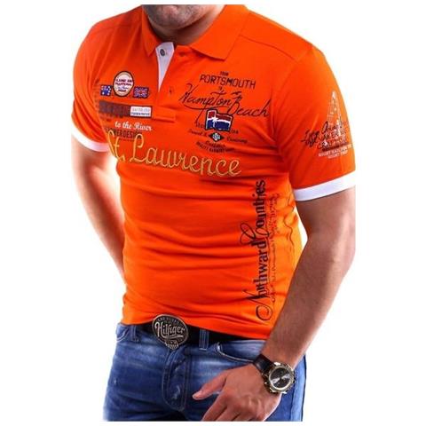 SLOWMOOSE - Polo, Uomo Casual Slim Fit Manica Corta, Abbigliamento Uomo  Estivo In Cotone Stampato Top [ arance] - ePRICE