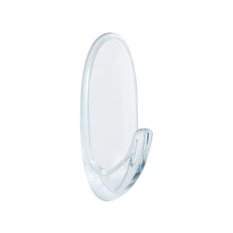 Transparente Mittelgroe Command Haken M Fr Den Auenbereich In Ovaler Form - Outdoor - Hilfshaken - Transparent - Klebestreifen - 0,9 Kg - Glas - Gestrichene Wand - Holz (17091awfgn) - Foto 2