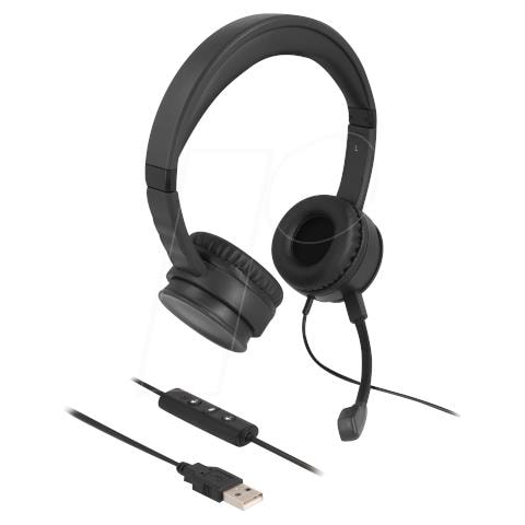 Cuffie Delock On-Ear Cablate - USB-A - Nero - Foto 1