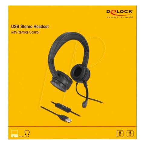 Cuffie Delock On-Ear Cablate - USB-A - Nero - Foto 3