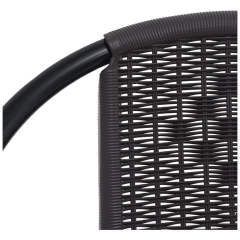 Sedie Da Giardino 6 Pz In Plastica Rattan E Acciaio 110 Kg - Foto 2