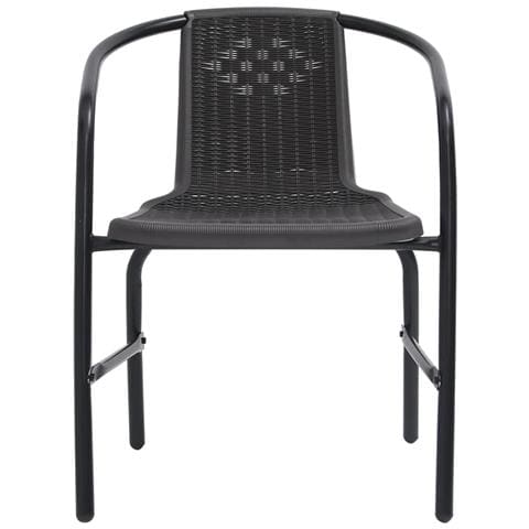Sedie Da Giardino 6 Pz In Plastica Rattan E Acciaio 110 Kg - Foto 8