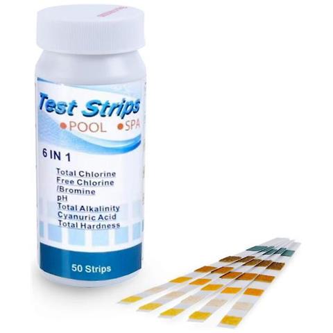 POWERHAUS24 BALVEDA 3-in-1 Test Strips for Active Oxygen, pH and Algae (Pack of 50