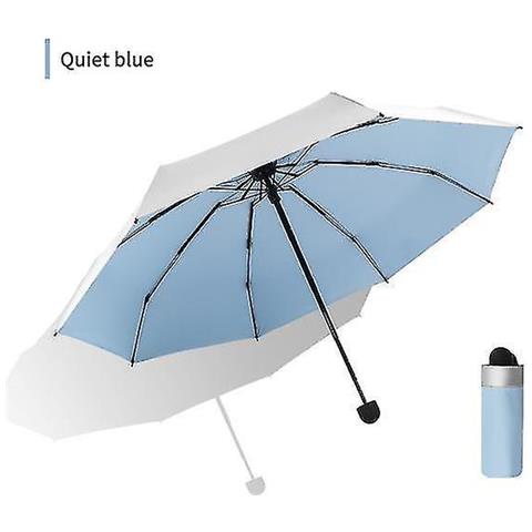 Ombrello Tascabile Compatto UPF50+ - Ombrello Da Viaggio Leggero A 6 Stecche Con Custodia, Uomo Donna - Foto 4