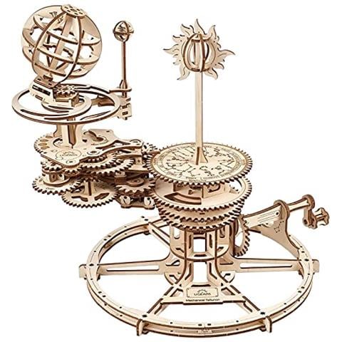 Puzzle 3d Tellurion Meccanico - Kit Modello Del Sistema Solare Planetario Da Assemblare - Puzzle 3d In Legno Terra E Luna Per Adulti E Bambini - Kit Modello Puzzle 3d Di Astronomia Rotante - Foto 1