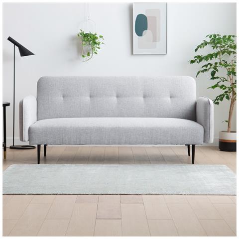 Berne Divano Convertibile 3 Posti In Tessuto Grigio - Foto 10