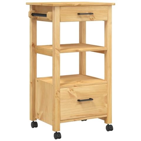Carrello Da Cucina Monza 48x40x90 Cm In Legno Massello Di Pino - Foto 2