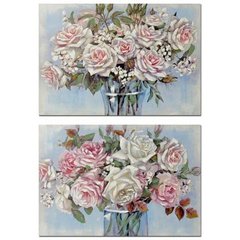 Quadro Dkd Home Decor Vaso 100 X 3 X 70 Cm Shabby Chic (2 Unità) - Foto 1