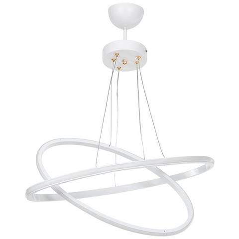 Lampada A Sospensione Muso Due Anelli Bianchi Led Mdl4438 - Foto 1